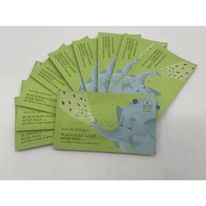 Nature Republic Black Head Strips Set of 10 Korean Beauty Nose Strips Set